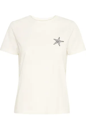 Ichi Het T-shirt Camino van is een casual en minimalistisch dames T-shirt met een ronde hals en korte mouwen