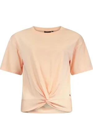 Poools Het T-shirt Knot van is een veelzijdige top met ronde hals en korte mouwen
