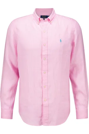 Ralph Lauren Het overhemd Sport van is een casual heren overhemd met lange mouwen en een effen patroon
