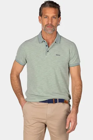 NZA De Polo Corbin van is een stijlvolle heren polo met een moderne kraag en contrasterende knopen