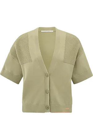 YAYA Dit is een casual vest met korte mouwen en knoopsluiting