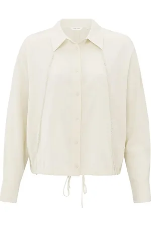 YAYA De blouse van is een casual blouse met een spreidkraag, knoopsluiting en lange mouwen met knoopmanchetten