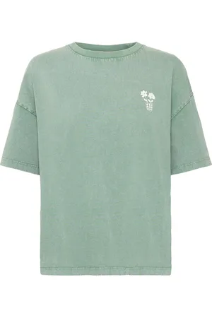 Ichi Het T-shirt Nabino van is een casual dames t-shirt met een ronde hals en korte mouwen