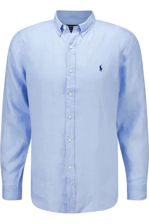 Ralph Lauren Het overhemd Sport van is een casual heren overhemd met lange mouwen en een effen patroon