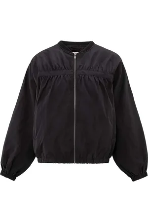 YAYA Het bomberjasje is een minimalistisch dames bomberjacket met een oversized pasvorm, opstaande kraag en lange mouwen