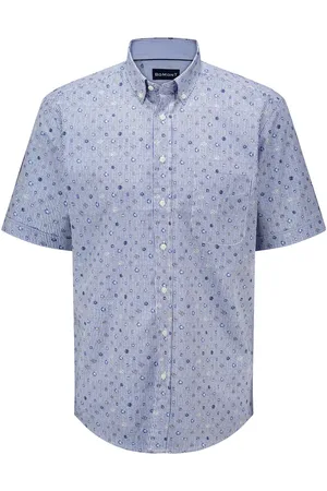 Bomont Dit overhemd van is een casual heren overhemd met een button down kraag en korte mouwen