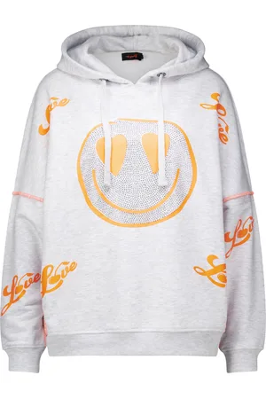miss goodlife De Hoodie Heartface van is een casual dames hoodie met een capuchon en koordsluiting