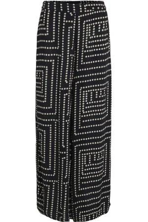 VILA De Pantalon Frelli Klio van is een stijlvolle lange broek met een grafisch patroon