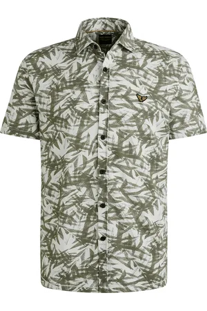 PME Legend™ Het overhemd Print van is een heren overhemd km met een grafisch patroon, een button down kraag en korte mouwen