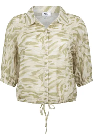 ZOSO Blouse Leonie van is een casual dames blouse met een unieke all-over print