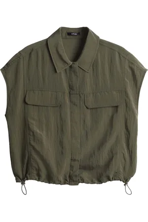 Opus De blouse van is een casual dames blouse zonder mouwen