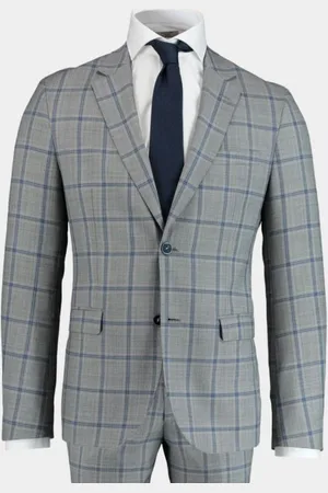 Scotland Blue Kostuum D8 Milano Slim Fit Kostuum 191028TO05SB/940 grey