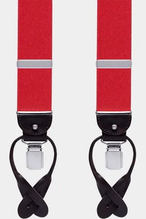 Profuomo Bretels BRACES LUXE 35MM SOLID RED PP1L00001C/600