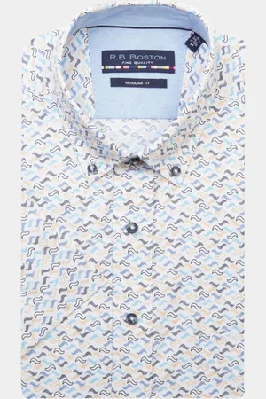 R.B. Boston Casual hemd korte mouw Regular Fit 416670/915