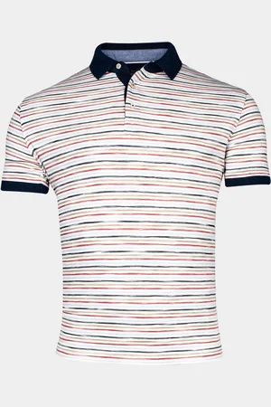 Baileys Polo korte mouw Poloshirt Space dye stripe 415203/31