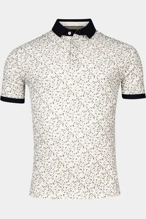 Baileys Polo korte mouw Poloshirt pique allover print 415277/81