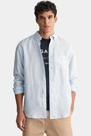 GANT Casual hemd lange mouw Linen Stripe Shirt 3240105/468