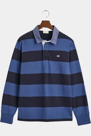 GANT Polo lange mouw Chambray stripe heavy rugger 2004083/442