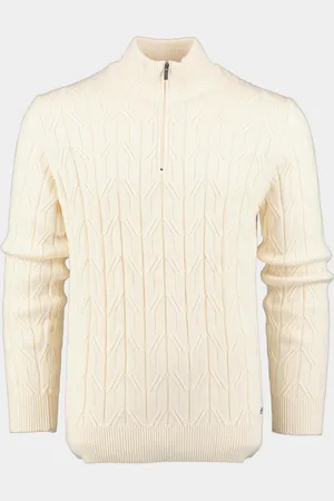 Scotland Blue Half Zip Daan Halfzip Cablepullover 24305DA09SB/150 off-white