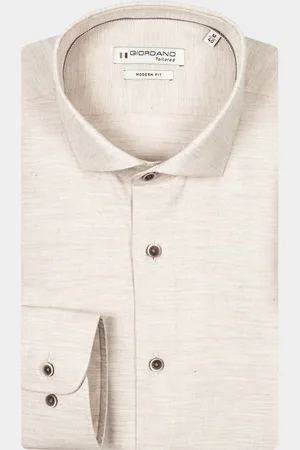 Giordano Casual hemd lange mouw Row, LS Cutaway Melange Two T 427808/81
