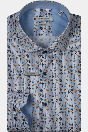 Giordano Casual hemd lange mouw Maggiore, LS Semi Cutaway Fan 427853/10