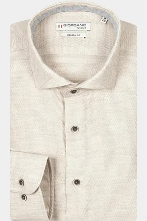 Giordano Casual hemd lange mouw Row, LS Cutaway Structured S 427807/81