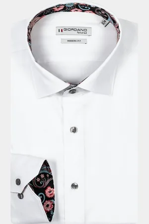 Giordano Casual hemd lange mouw Maggiore, LS Semi Cutaway Fin 427886/10