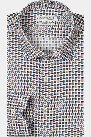 Giordano Casual hemd lange mouw Maggiore, LS Semi Cutaway Gra 427850/10