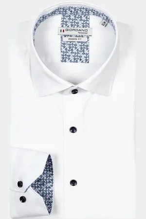 Giordano Casual hemd lange mouw Maggiore, LS Semi Cutaway Pl 427804/10