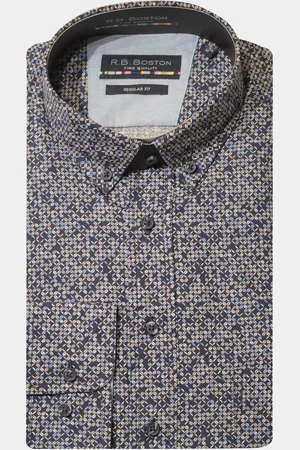 R.B. Boston Casual hemd lange mouw Regular Fit Cotton 427670/611