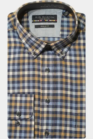 R.B. Boston Casual hemd lange mouw Regular Fit Cotton 427670/83