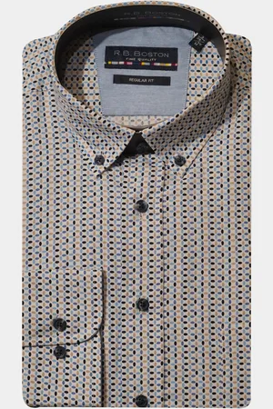 R.B. Boston Casual hemd lange mouw Regular Fit Cotton 427670/613