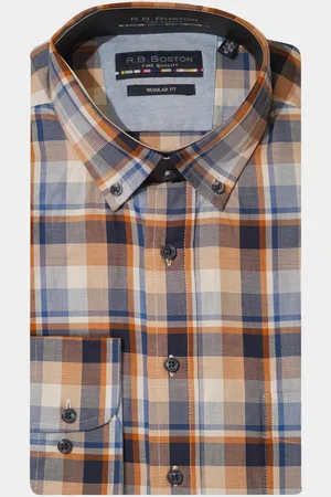 R.B. Boston Casual hemd lange mouw Regular Fit Cotton 427670/22