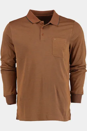 COMMANDER FLAG Polo lange mouw 3-Knopf Polo-Shirt, 1/1 Arm 214008169/703