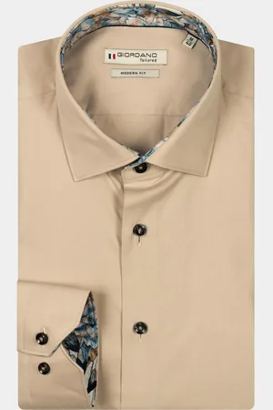 Giordano Casual hemd lange mouw Maggiore long sleeve semi cut 517866/81