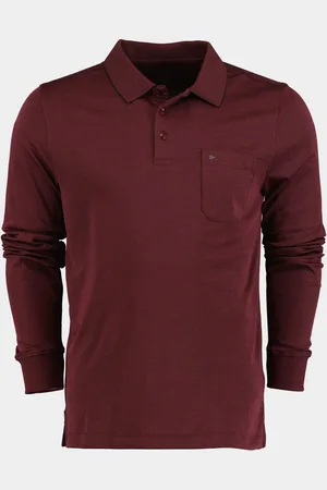 COMMANDER FLAG Polo lange mouw 3-Knopf Polo-Shirt, 1/1 Arm 214008169/407