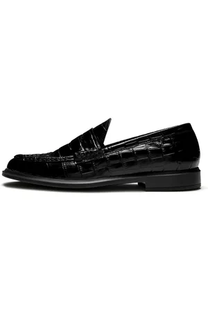 Brandfield Isabel Bernard Vendôme Blandine Croco Zwarte Leren Loafers van Kalfsleer IB51015-201