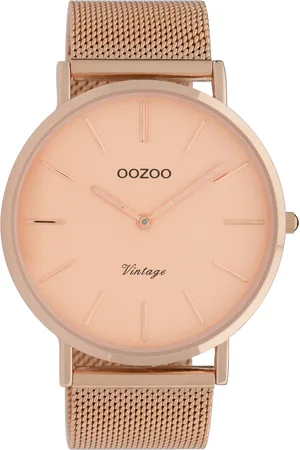 Brandfield OOZOO Vintage - dames horloge - Roségoudkleurig met band