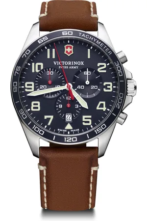 Brandfield Victorinox - heren horloge - zilverkleurig met band