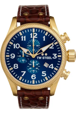 Brandfield TW Steel New Volante - heren horloge - goudkleurig met band