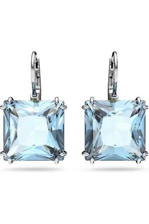 Brandfield Swarovski - Dames Oorhangers - Blauw & Zilver