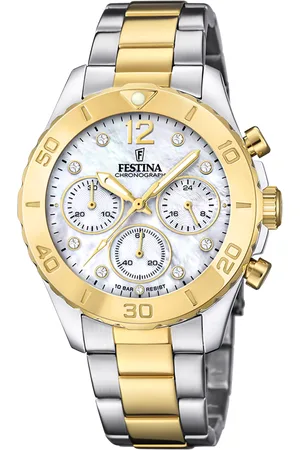 Brandfield Festina Boyfriend - dames horloge - zilverkleurig met band