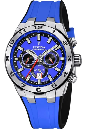 Brandfield Festina Chrono Bike - heren horloge - zilverkleurig met band