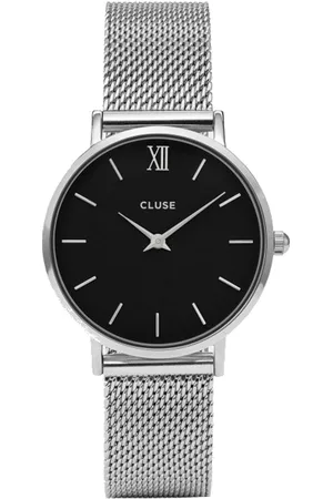 Brandfield Cluse Minuit - dames horloge - zilverkleurig met band
