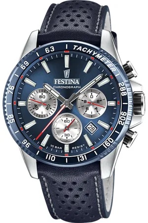 Brandfield Festina Timeless Chrono - heren horloge - zilverkleurig met band