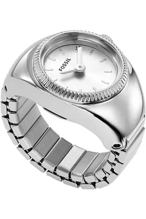 Brandfield Fossil Watch Ring - dames horloge - zilverkleurig met band