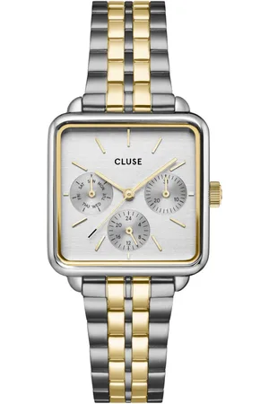 Brandfield Cluse La Tétragone - dames horloge - zilverkleurig met band