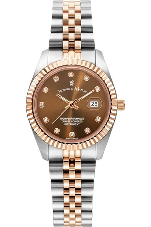 Brandfield Jacques du Manoir Inspiration - dames horloge - Roségoudkleurig met band