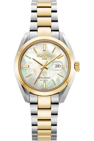 Brandfield Roamer - dames horloge - goudkleurig & zilverkleurig met band
