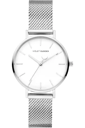 Brandfield Violet Hamden Day & Night - dames horloge - zilverkleurig met band